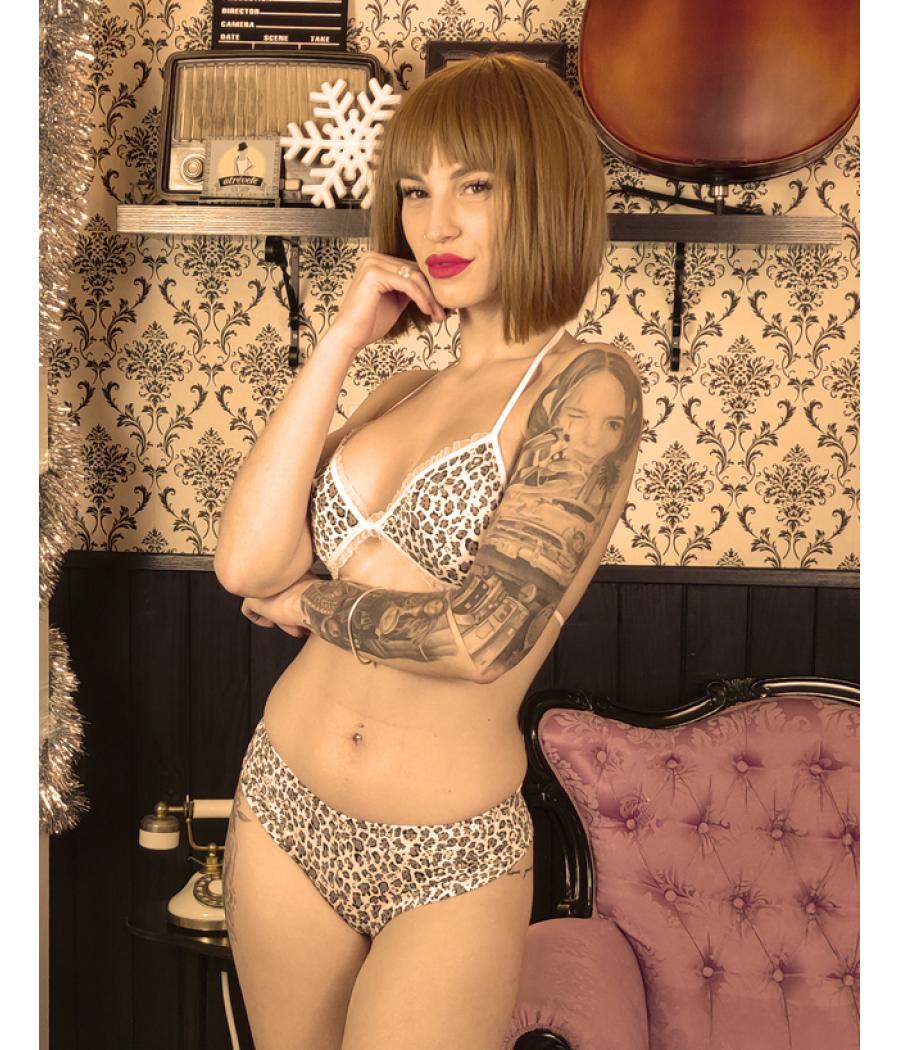 SET SLIP Y SUJETADOR LEOPARDO