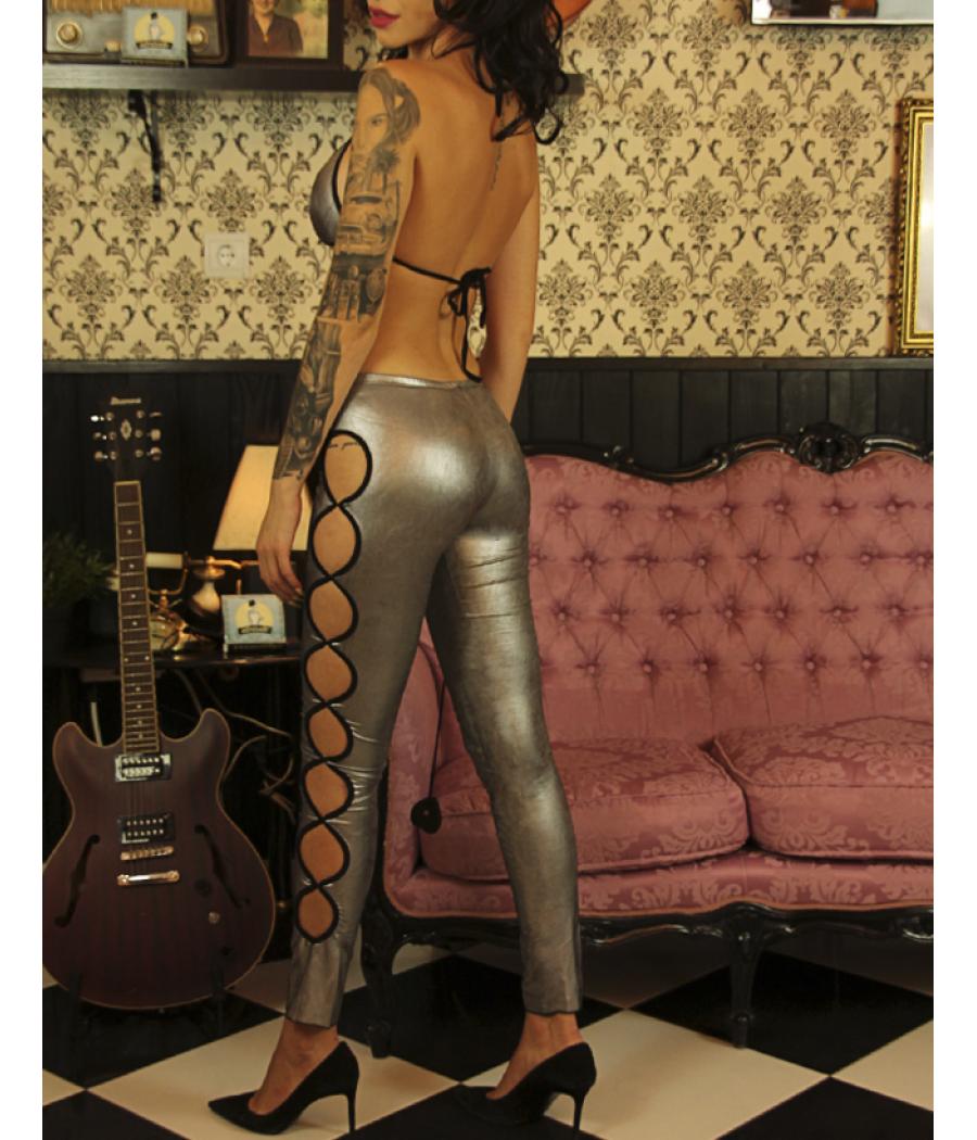 SET PANTALON Y SUJETADOR PLATA 2