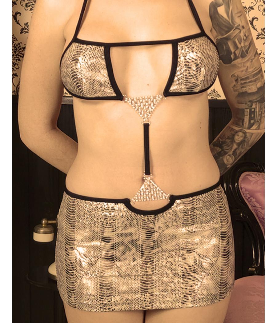 TRIKINI NEGRO/ORO BRILLANTE