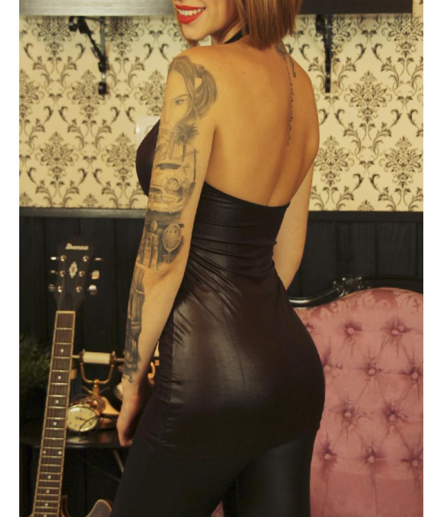 CAMISETA PLATA/NEGRO BRILLO