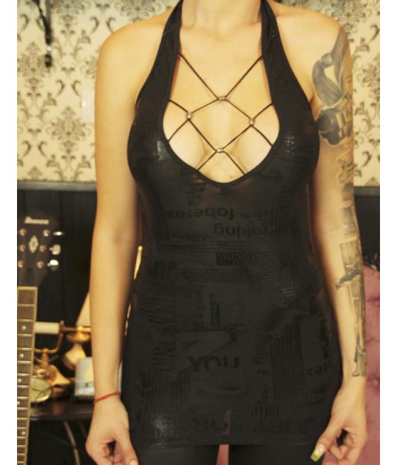 CAMISETA NEGRA EFECTO MOJADO