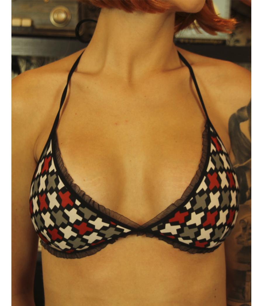 SET CULOTTE Y SUJETADOR CUADROS