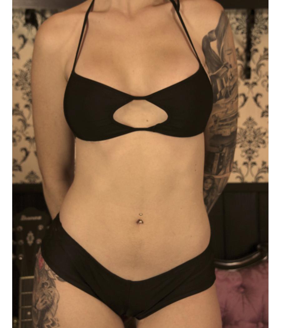 SET CULOTTE Y SUJETADOR NEGRO