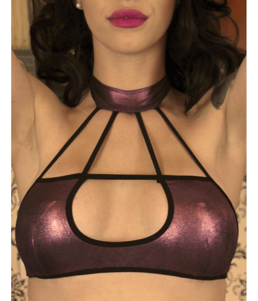 SET SHORT Y TOP FUCSIA BRILLO