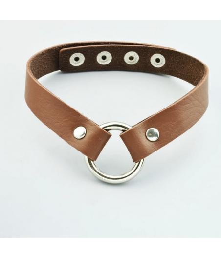 COLLAR FETISH MARRON D/s