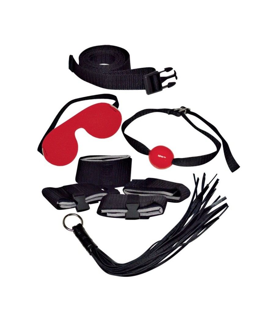 Atrévete shop - KIT BONDAGE NEGRO Y ROJO 8 PIEZAS