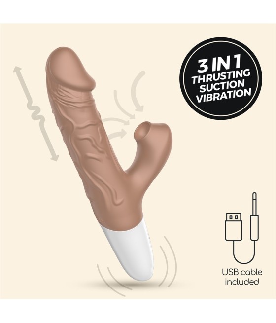 Atrévete shop - VIBRADOR REALISTA CON SUCCIONADOR DE CLÍTORIS