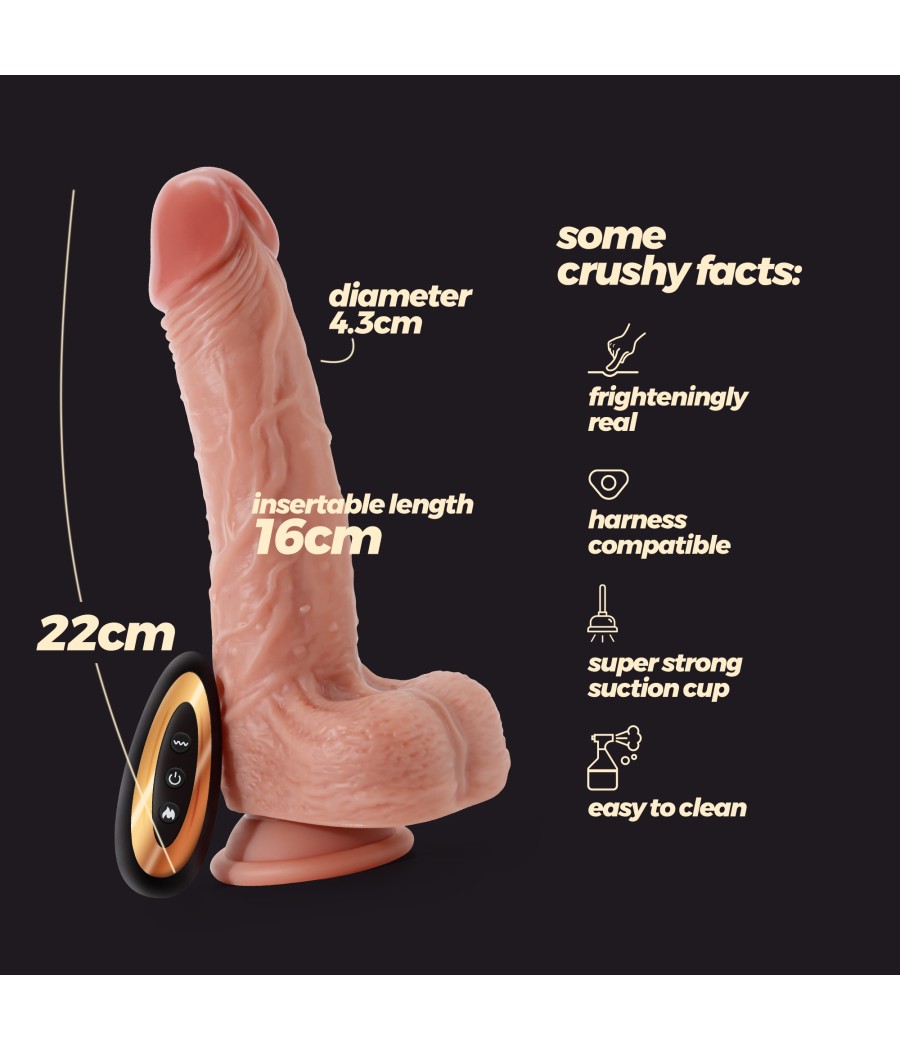 Atrévete shop - VIBRADOR DE SILICONA REALÍSTICO 22 CM CON MANDO
