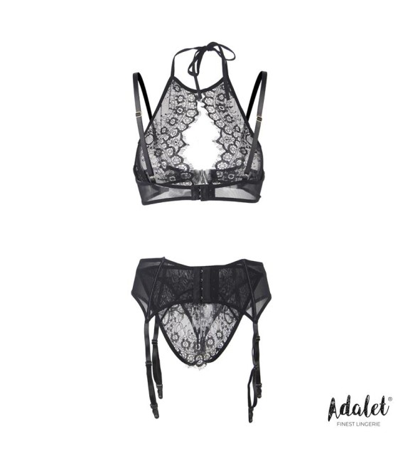 Atrévete shop - CONJUNTO DE SUJETADOR, BRAGUITAS ABIERTAS Y LIGUERO EVELYN