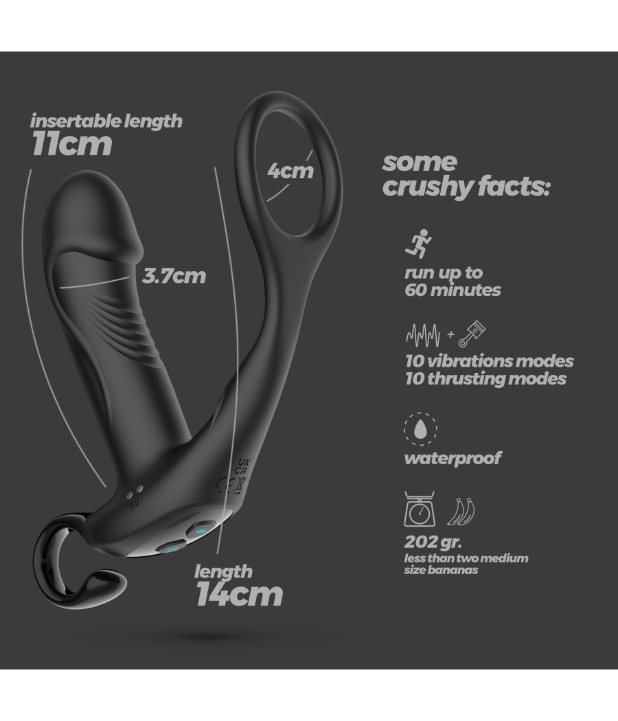 Masajeador de prostata con mando a distancia Magoo