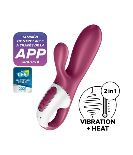 SATISFYER VIBRADOR CON CONEJITO EFECTO CALOR HOT BUNNY
