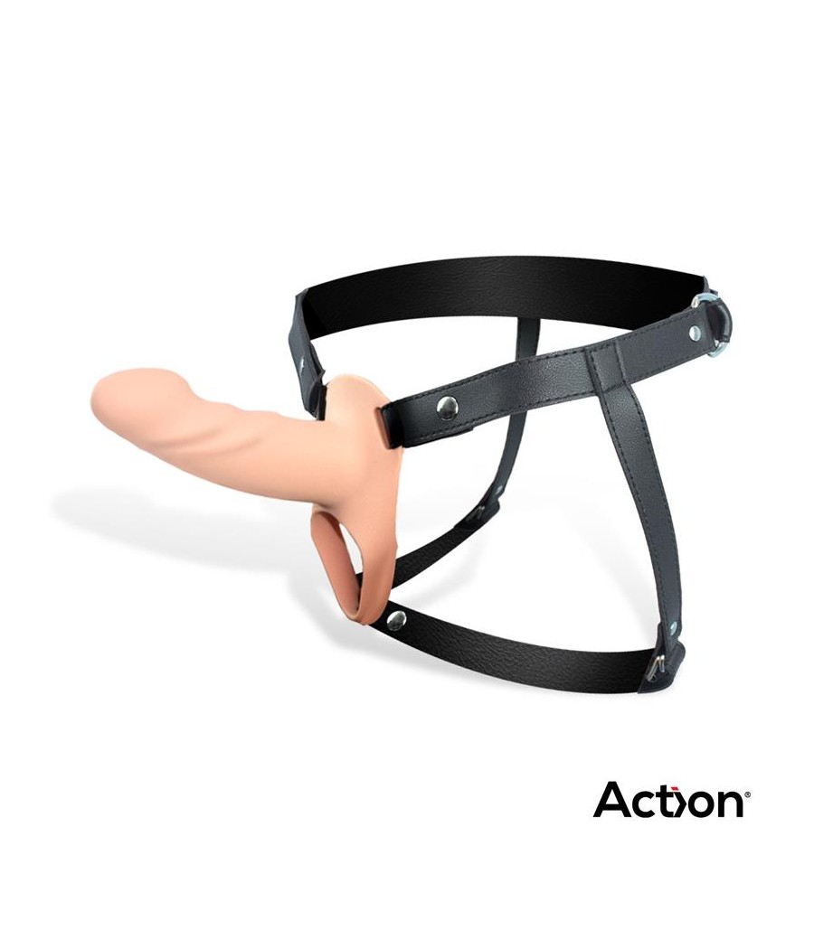 Atrévete shop - ARNES CON DILDO HUECO DE SILICONA PREMIUM TALLA S