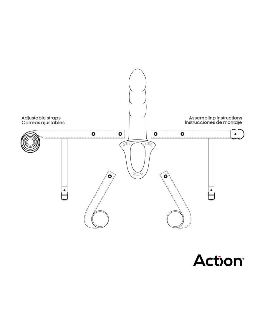 Atrévete shop - ARNES CON DILDO HUECO DE SILICONA PREMIUM TALLA S