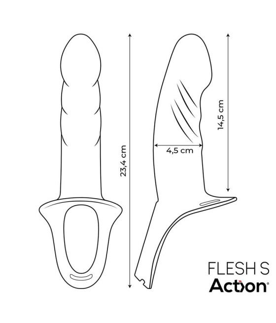 Atrévete shop - ARNES CON DILDO HUECO DE SILICONA PREMIUM TALLA S