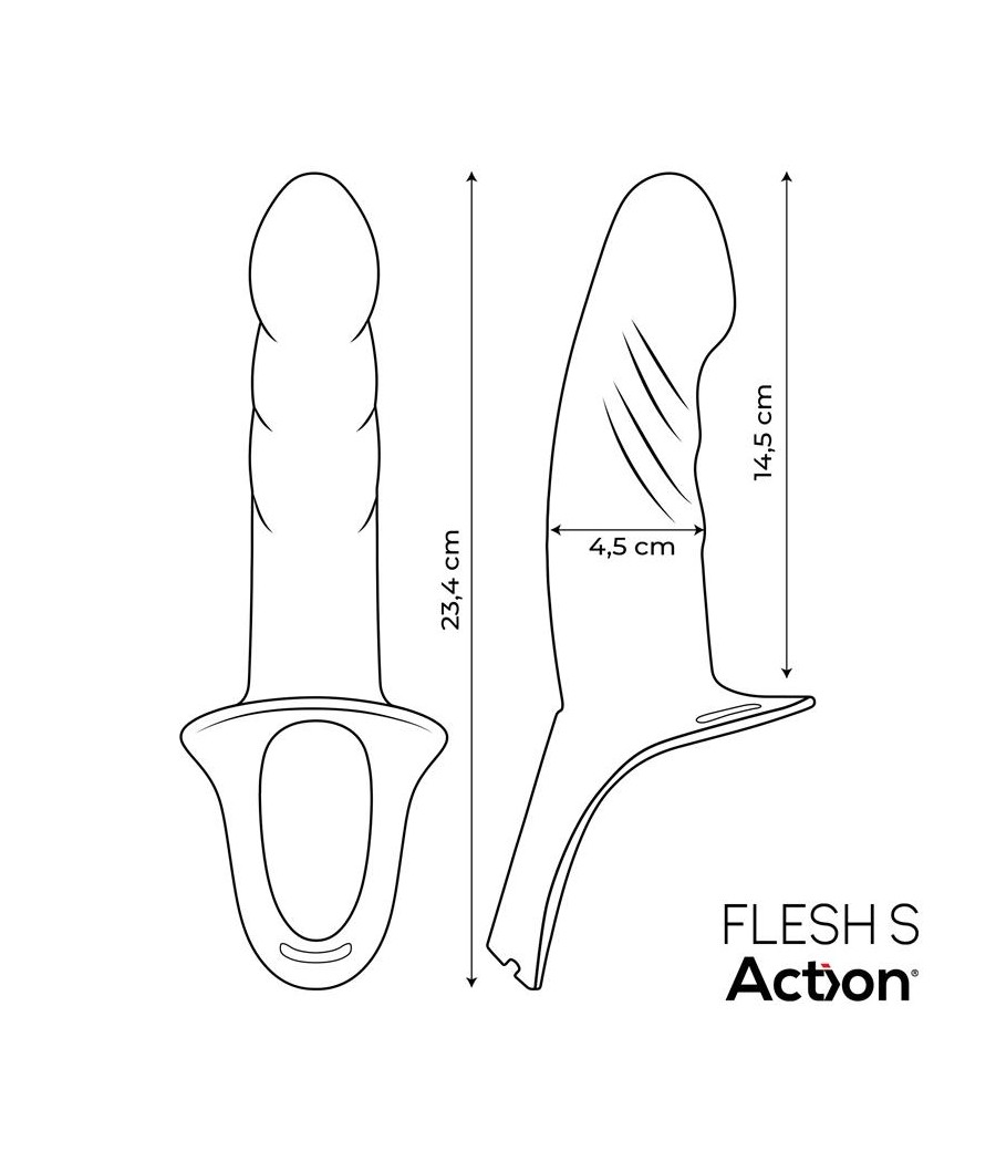 Atrévete shop - ARNES CON DILDO HUECO DE SILICONA PREMIUM TALLA S