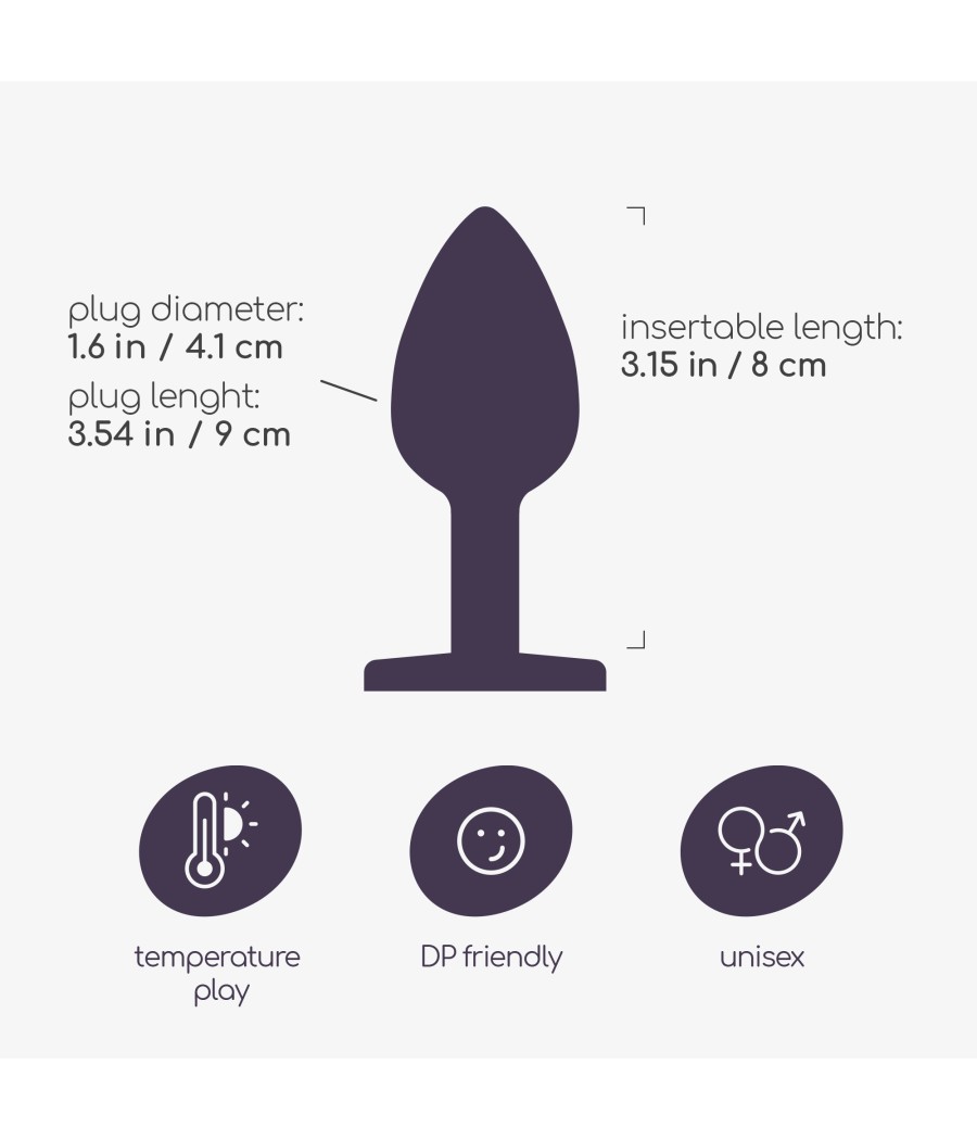 Atrévete shop - PLUG ANAL METAL CON JOYA GRANDE