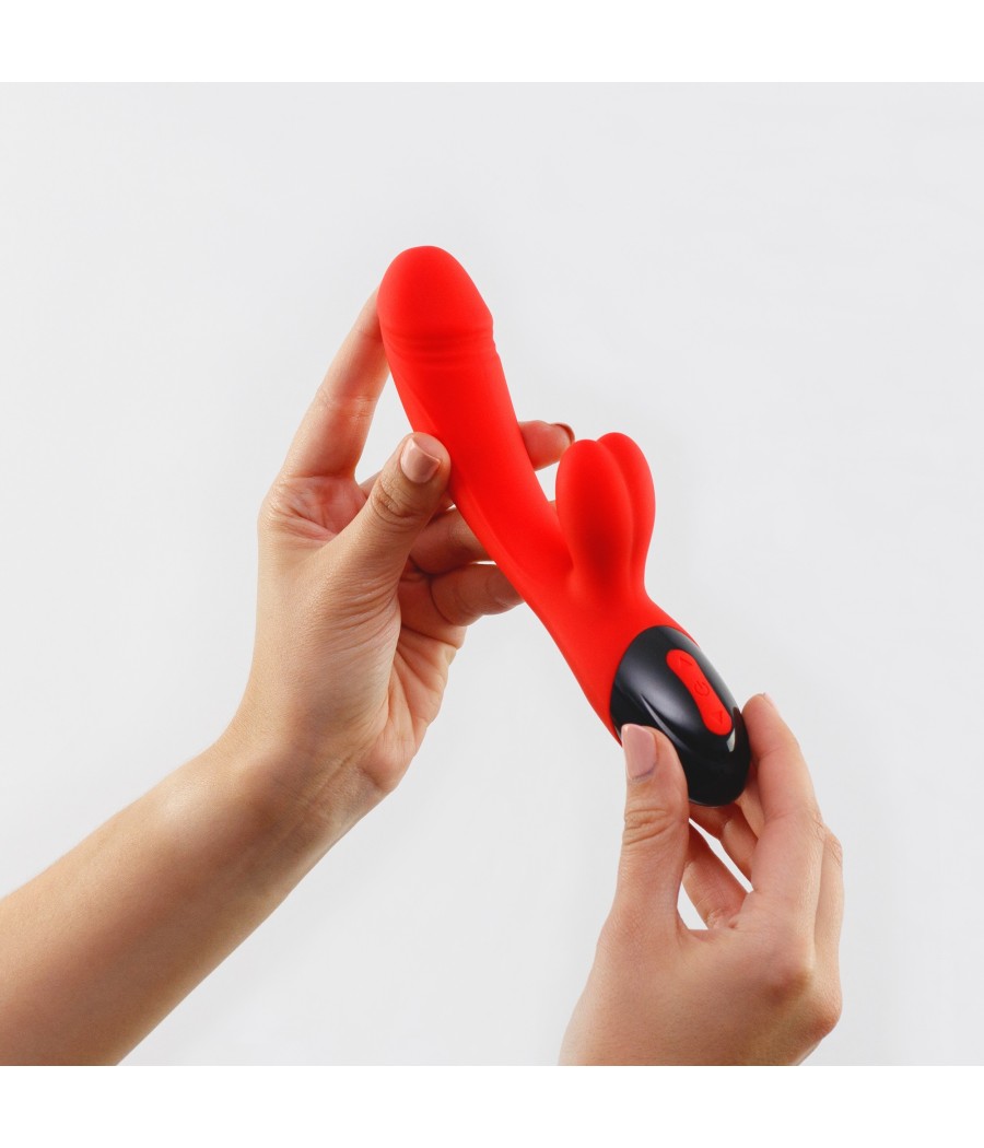 Atrévete shop - VIBRADOR CON CONEJITO 20 CM RECARGABLE