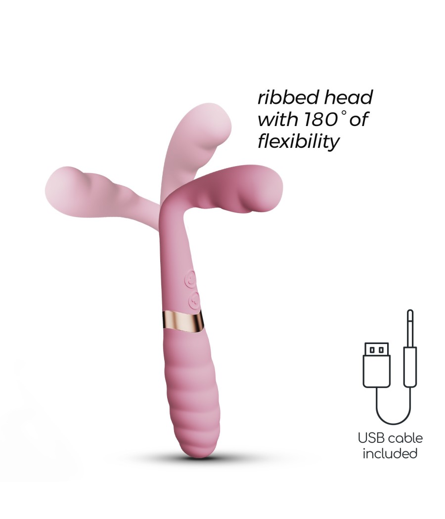 Atrévete shop - VIBRADOR DOBLE DE SILICONA CON MULTIVELOCIDAD