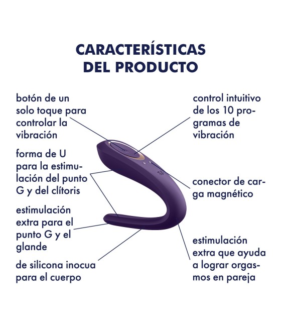 Atrévete shop - SATISFYER VIBRADOR PARA PAREJAS MORADO