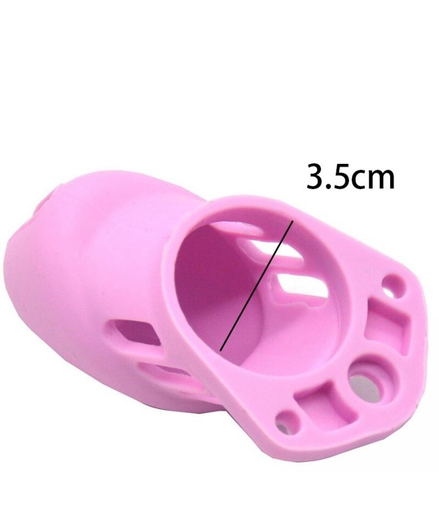 Atrévete shop - JAULA CASTIDAD PEQUEÑA DE SILICONA - ROSA