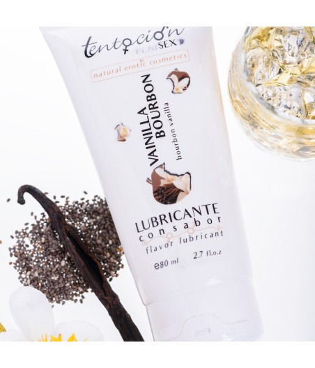 LUBRICANTE TENTACION BASE AGUA SABOR VAINILLA 80 ML