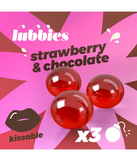 LUBRICANTE BOLITAS EXPLOSIVAS COMESTIBLES CON SABOR A CHOCOLATE/FRESAS