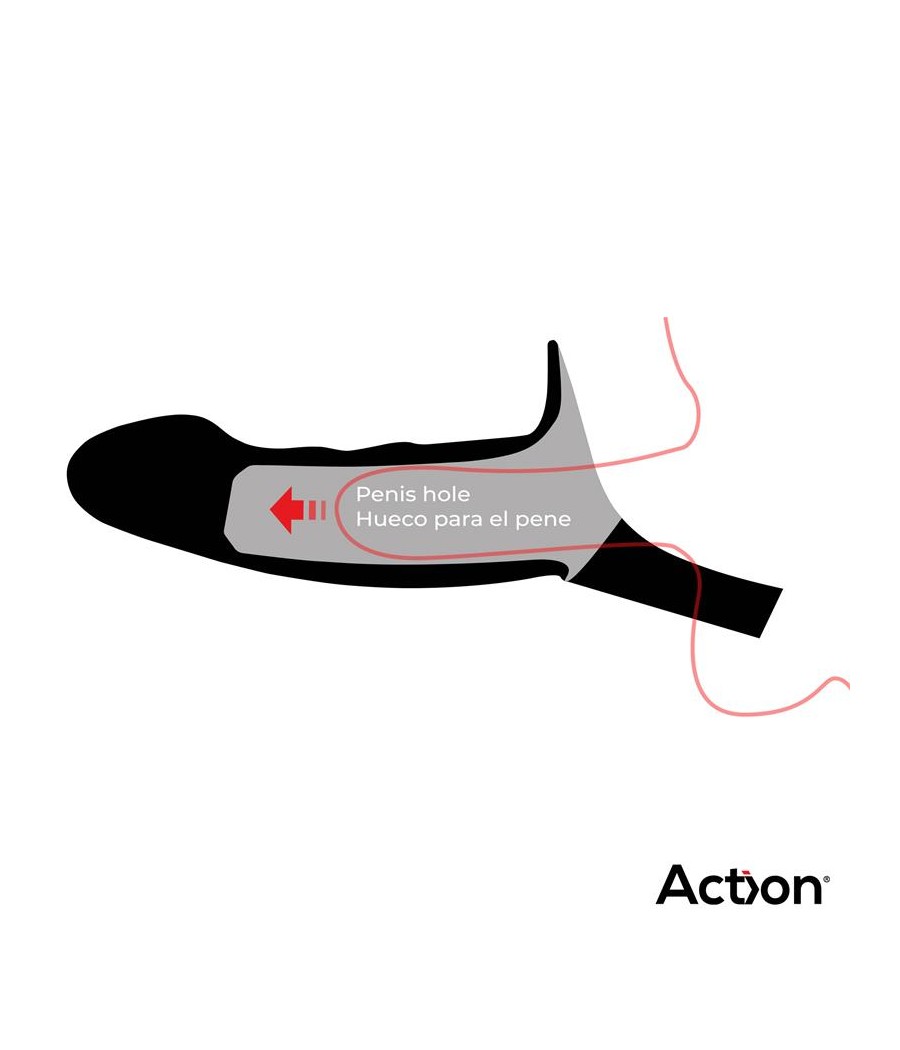 Atrévete shop - ARNÉS SEXUAL CON DILDO HUECO NEGRO TALLA S